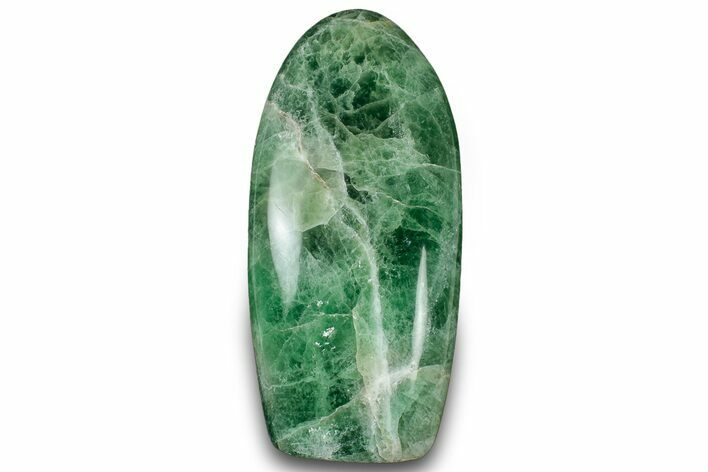 Free-Standing, Polished Green Fluorite - Madagascar #304786